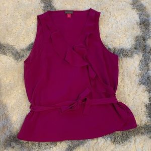 Vince Camino Ruffle Wrap Shirt - Large